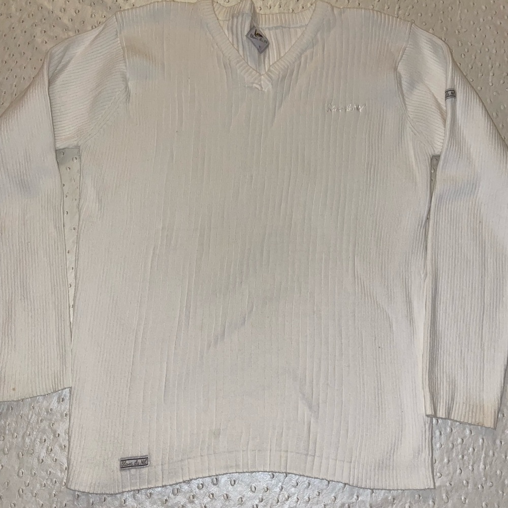 Blanc du Nil Sweater vneck ribbed sweater